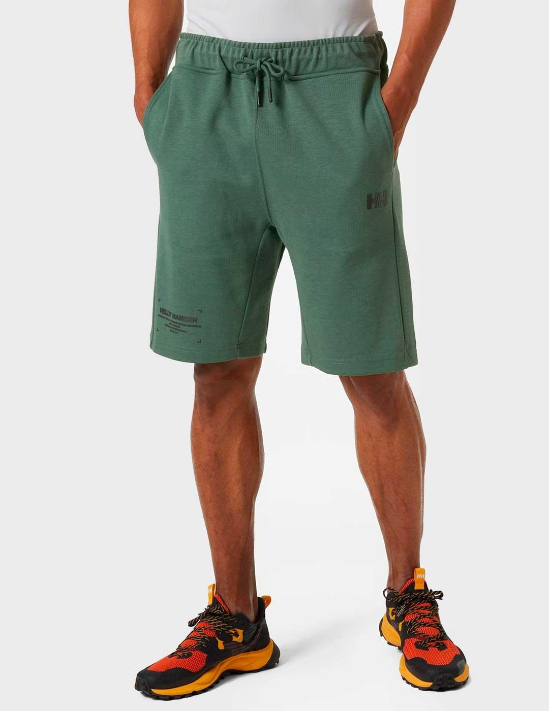 Pantalón corto Helly Hansen Move Sweat verde para hombre