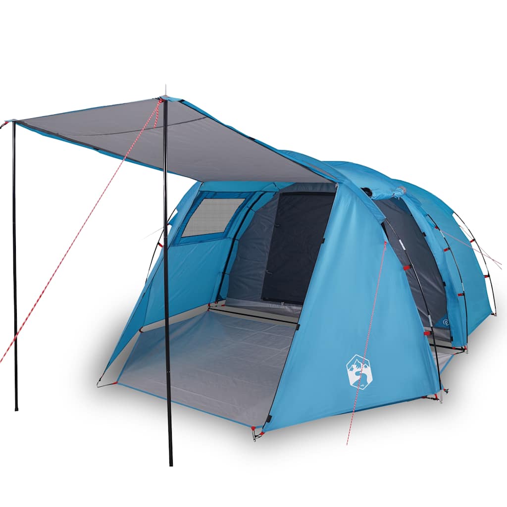vidaXL Tienda de campaña túnel para 4 personas impermeable azul