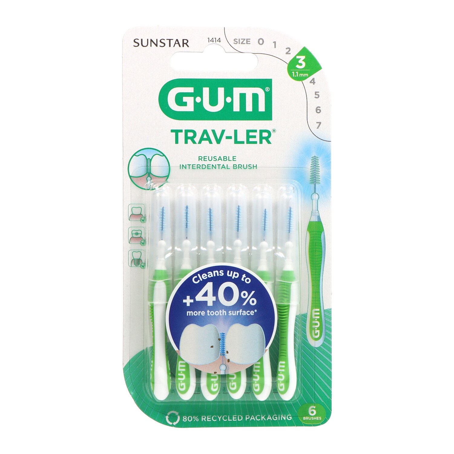 Gum Cepillo Interdental Travler 1414 1,1