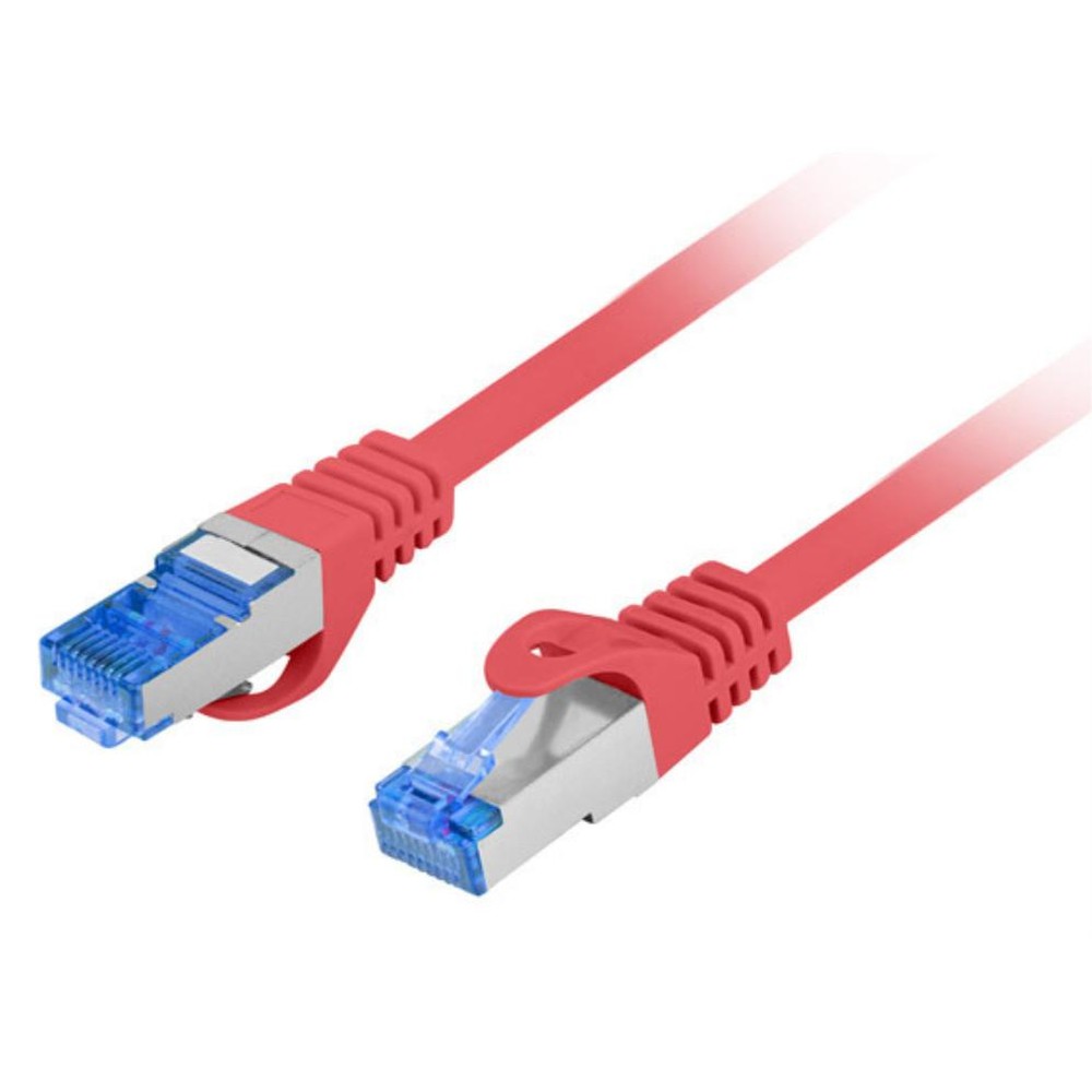 Lanberg - Cable de red Cat6a S/FTP 2m PCF6A-10CC-0200-R rojo con blindaje S-STP para redes profesionales de alta velocidad