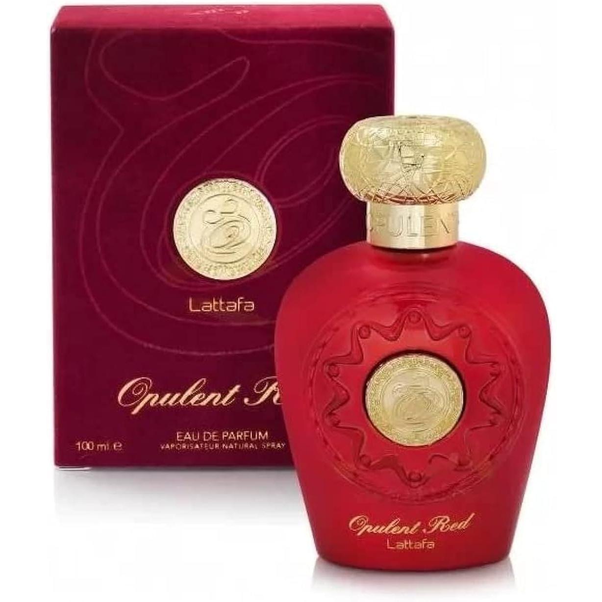 Perfume árabe Opulent Red Lattafa 100 ml ,Perfume árabe original rojo,Colonias de mujer ,Fragancias de mujer