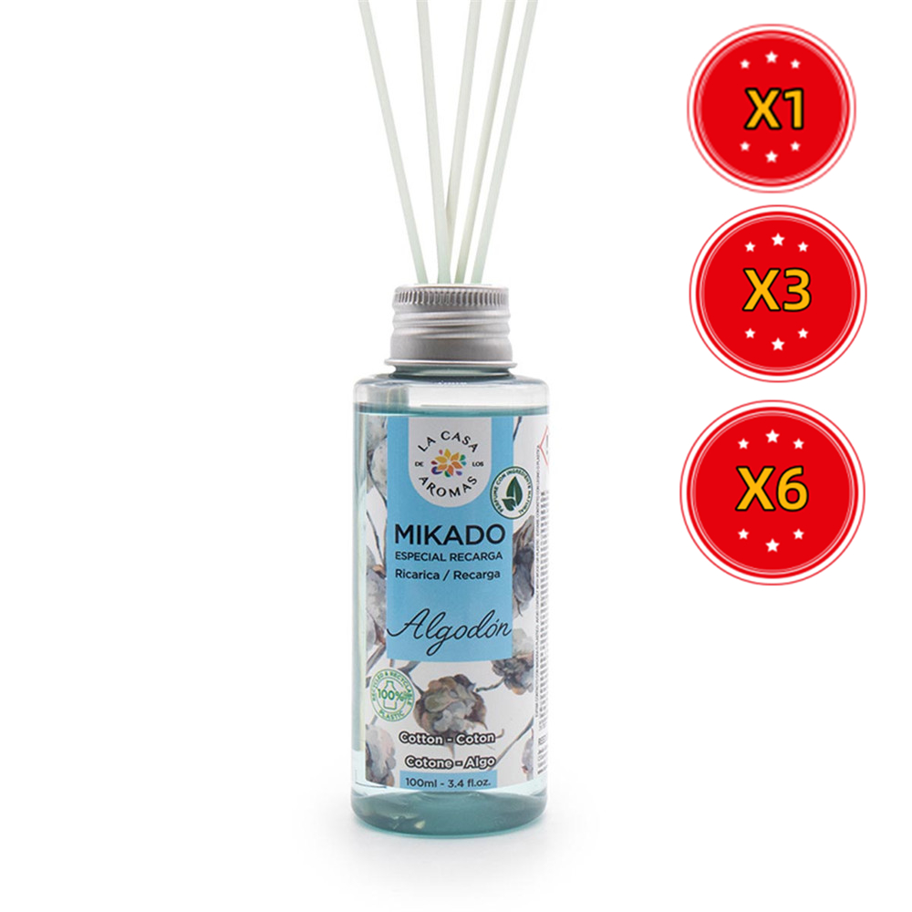 Mikado - Colección Exquisita - Ambientador 100 Ml - Aromas Naturales - Pack de 6 Unidades