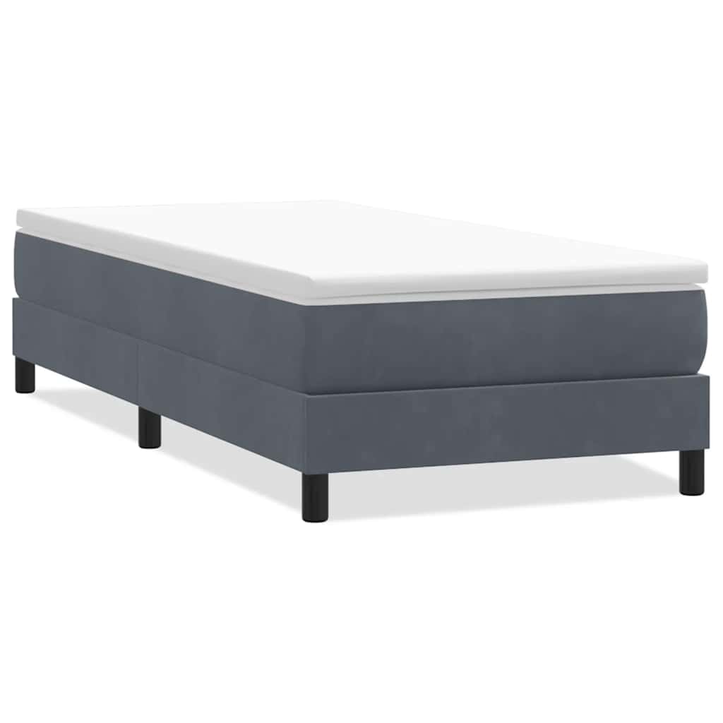 vidaXL Cama box spring sin colchón terciopelo  90x210 cm Multicolor
