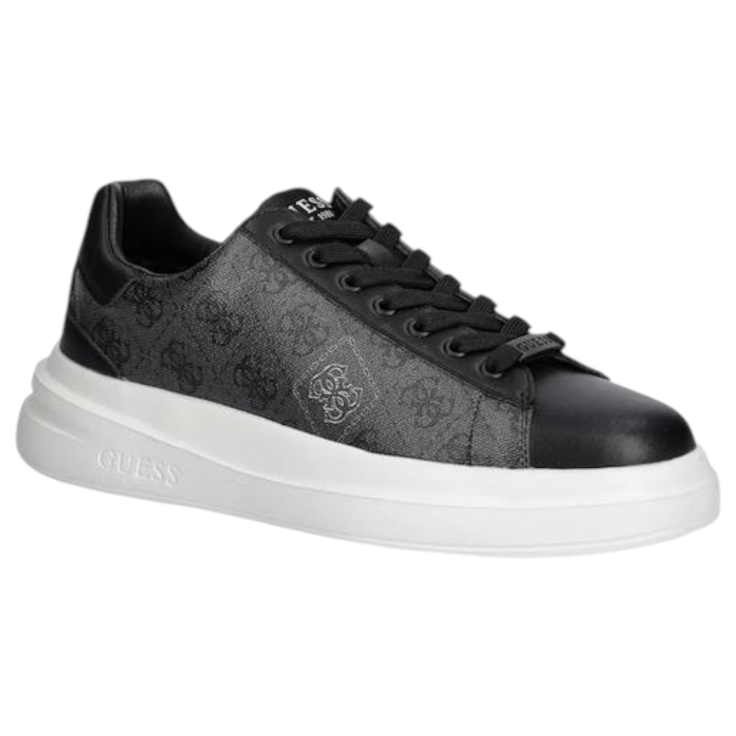 Sneakers Guess Uomo Elba 4G Logo Leather Black