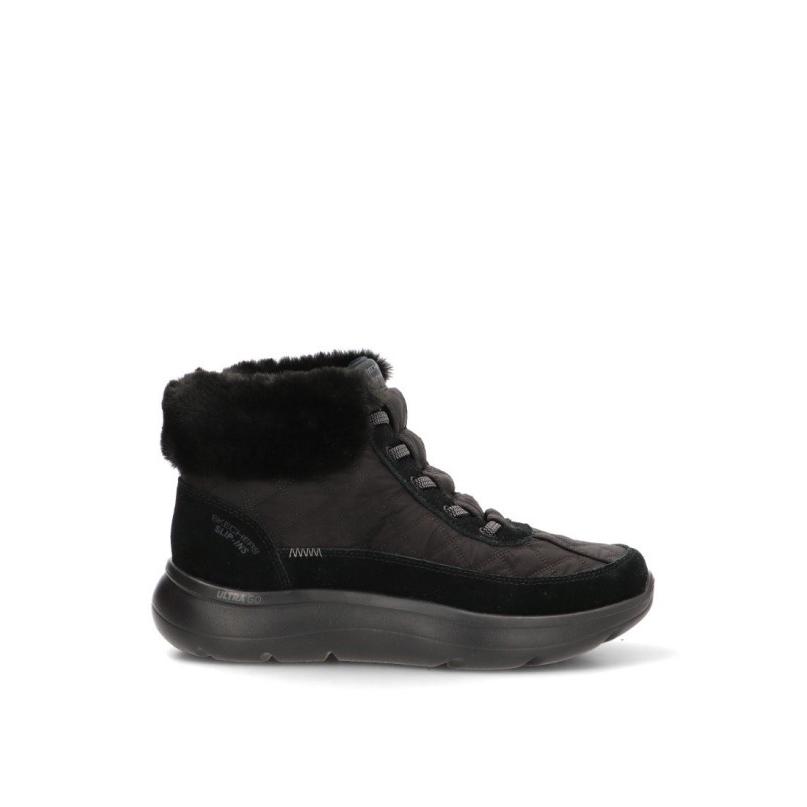 Botin Skechers - Mujer - Suela Plana - Modelo 144844 - Color Negro