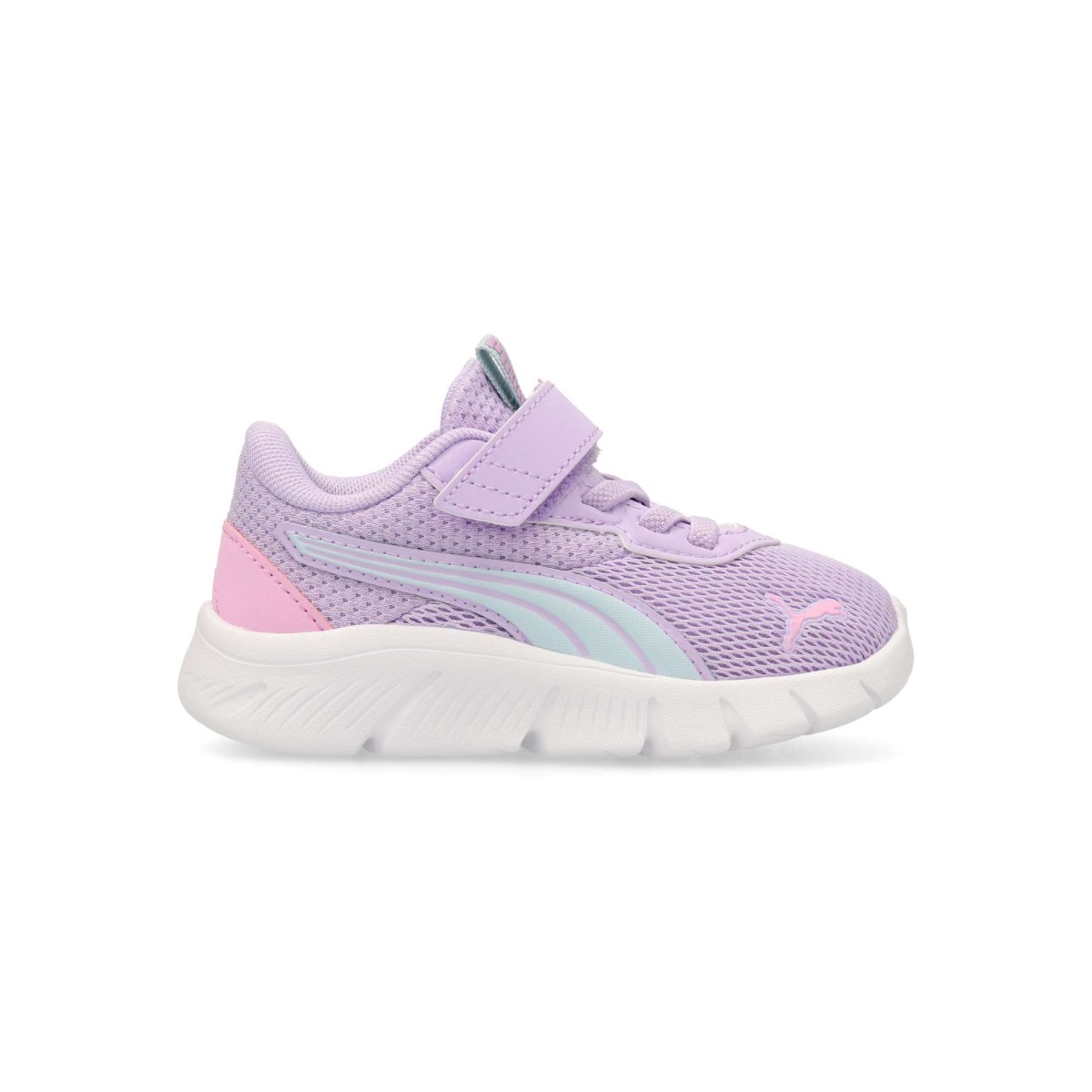 Puma - Zapatillas Flex Focus Modern deportivas para niña con cierre de tira adherente y cordón elástico, ligeras y cómodas