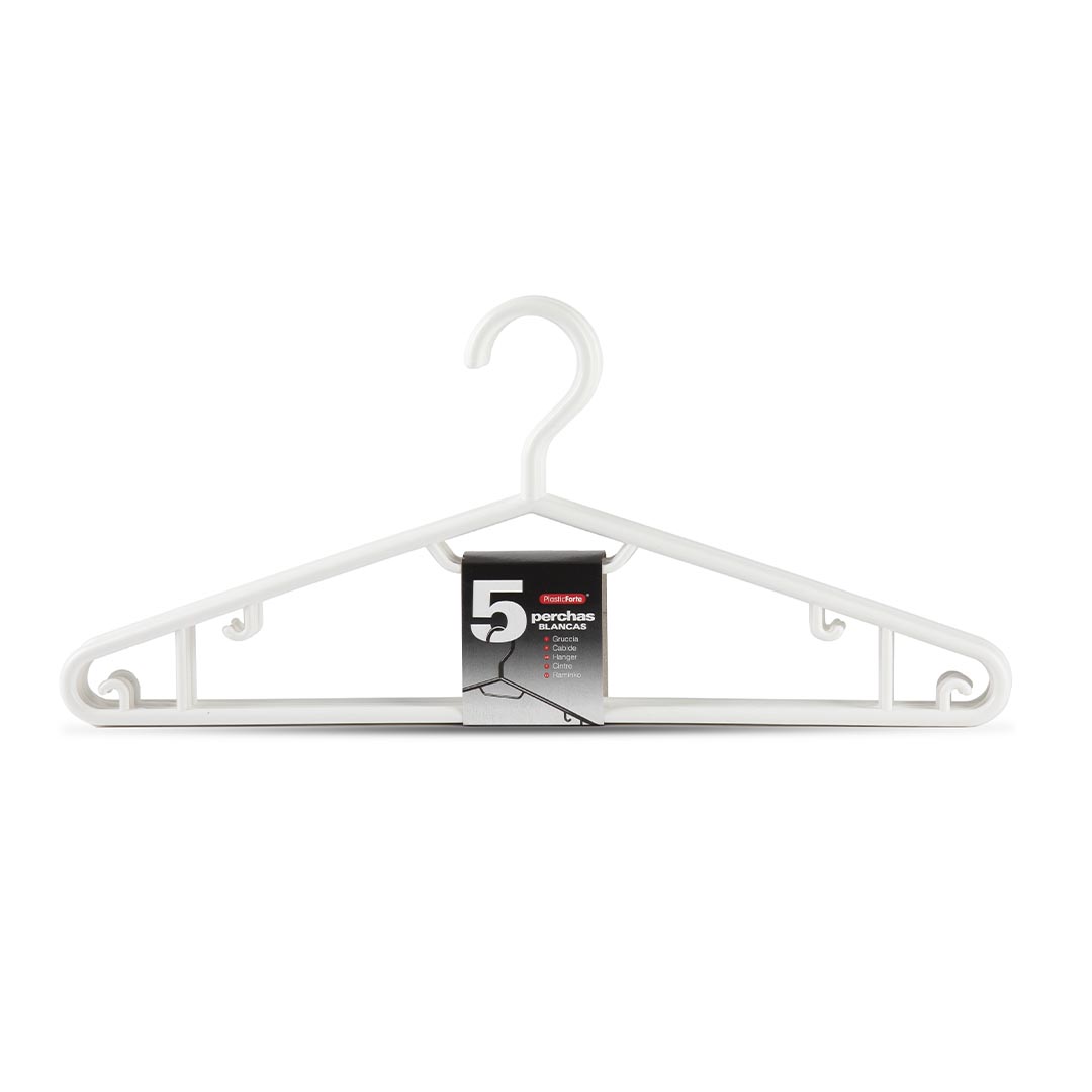 Perchas de Plástico Blanco, Pack 10/20/30/40 Unidades, Perchas Ligeras y duraderas, Percha con Ganchos para Ahorrar Espacio para, Ropa, Trajes, Chaquetas, Camisas, Pantalones, Abrigos