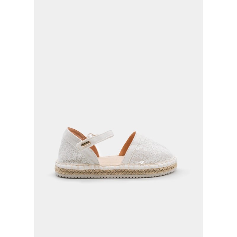 Alpargatas yute niña MAYORAL 45.749 054 PALA TALON YUTE BLANCO 38246 26V