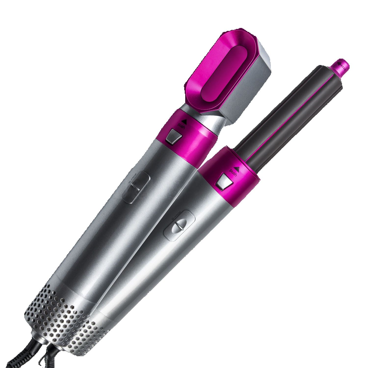 Secador de Pelo, Rizador Cepillo de Aire Caliente 5 en 1, Plancha de Pelo Multifuncional Curling Cepillo de Hierro Peine Pincel de Cabello Pincel voluminista,de secador de Pelo iónico.