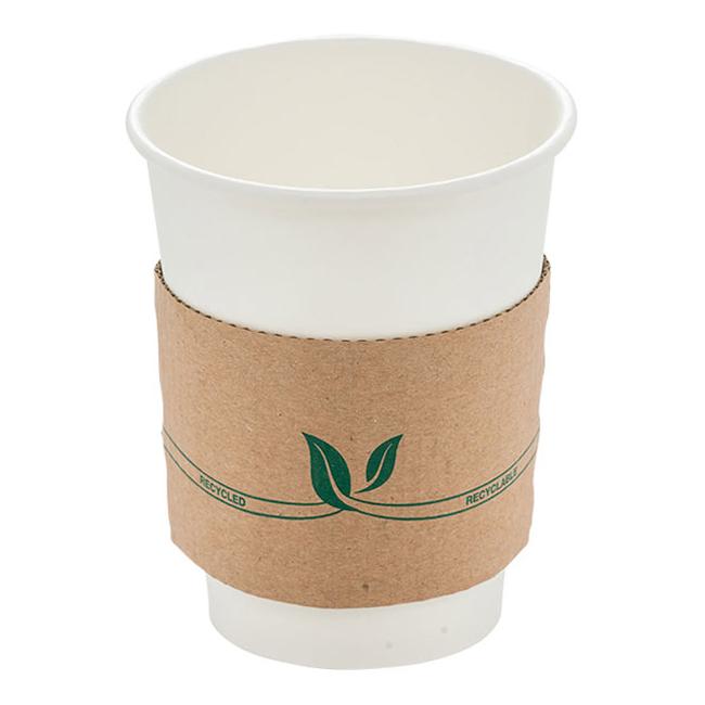 MONOUSO | Funda para Vasos de Cartón Corrugada 8Oz (1.000 Uds)