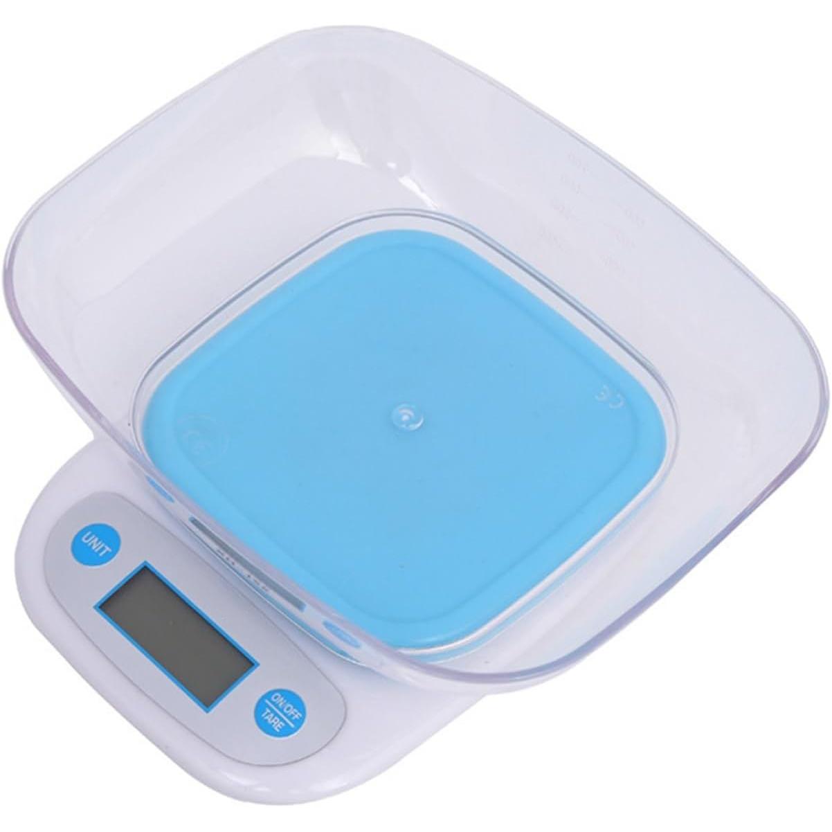 Báscula de Cocina Electrónica Digital de Alta Precisión – Capacidad Máxima 7 kg, Graduación 1 g, Pantalla LCD Multi-Unidad, Función Tara, Apagado Automático, Sensor de Medición Preciso, Indicador de Batería Baja – Ideal para Repostería, Dietas y Cocina Di