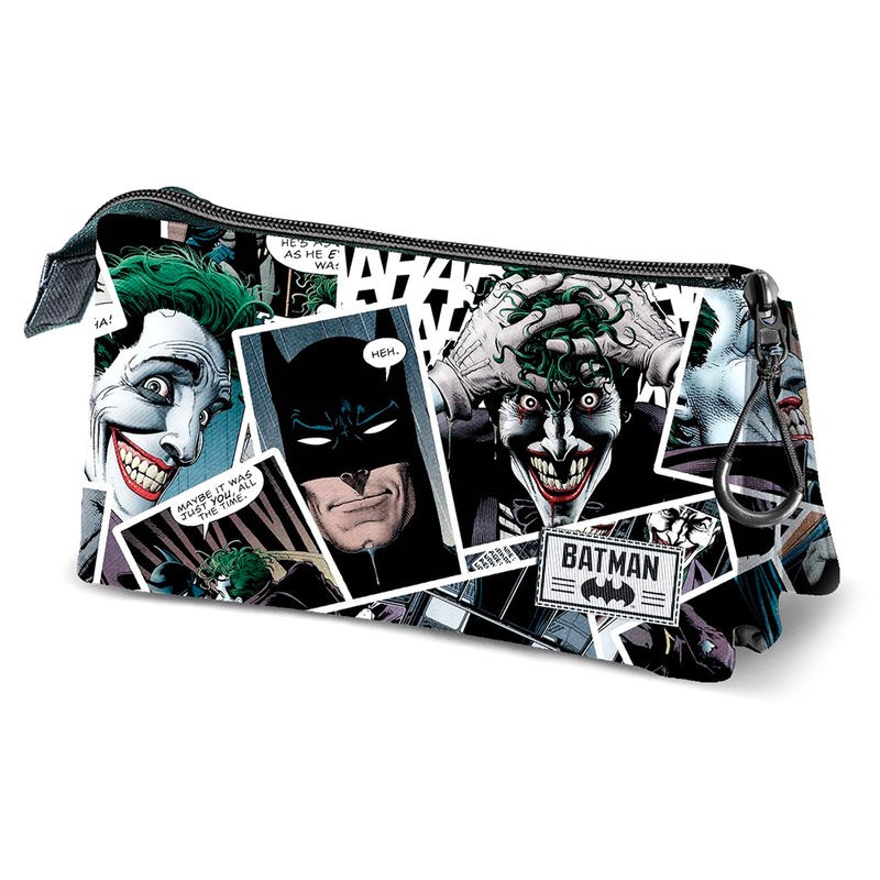 Karactermania Portatodo Joker DC Comics Triple 11x23,5x5cm Producto Oficial Producto Escolar Para Niños y Niñas