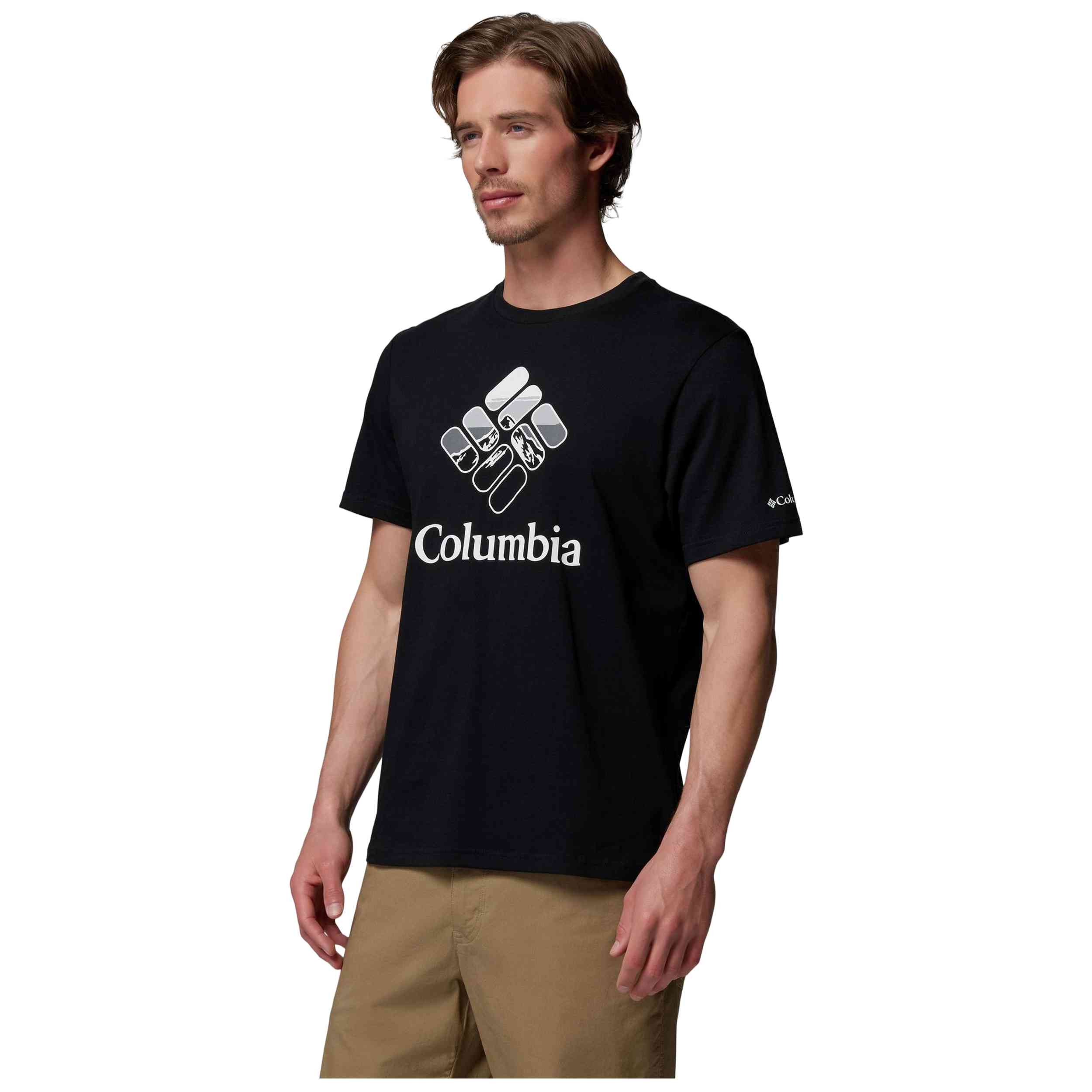 Camiseta De Manga Corta Columbia modelo Camiseta Columbia CSC Seasonal Graphic manga corta negro cosmos para Hombre en color Negro