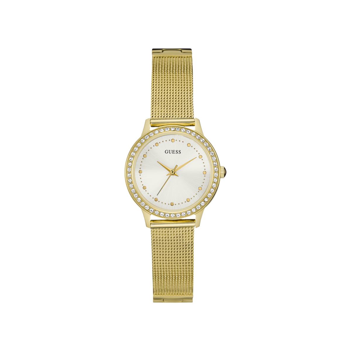 Guess Reloj Mujer Caja De Acero Pulsera Acero De Color Oro Resistente Al Agua  W0647l7