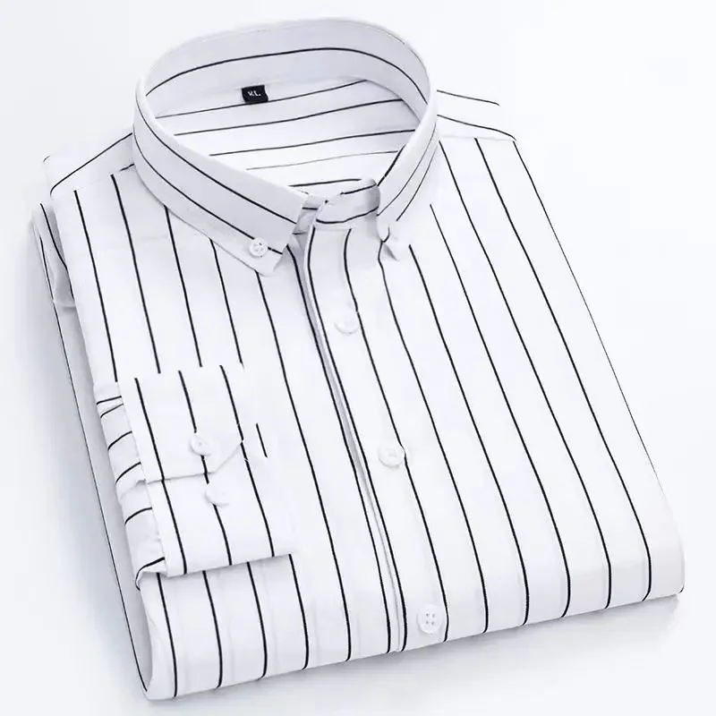 TK Camisa De Punto Para Hombre Estilo Coreano a Prima Dona Azul Y Blanco Ajustada Con Estampado Larga Manga Cierre Único Casual