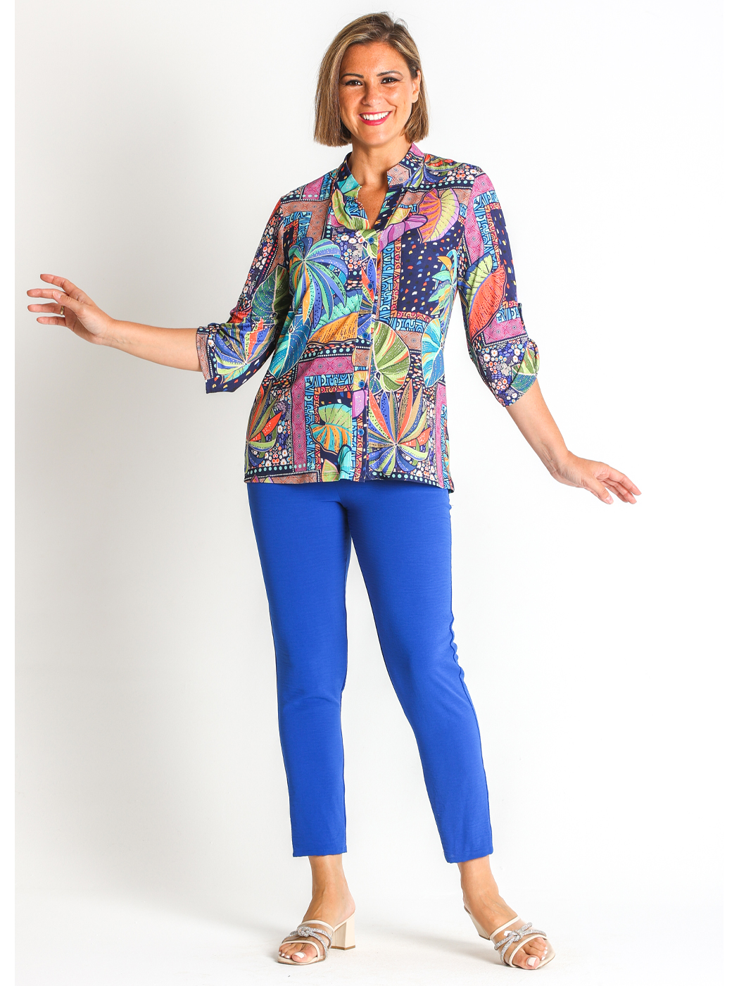 3670220 CAMISA MAO PUNTO ESTAMPADO PES. RECICLADO