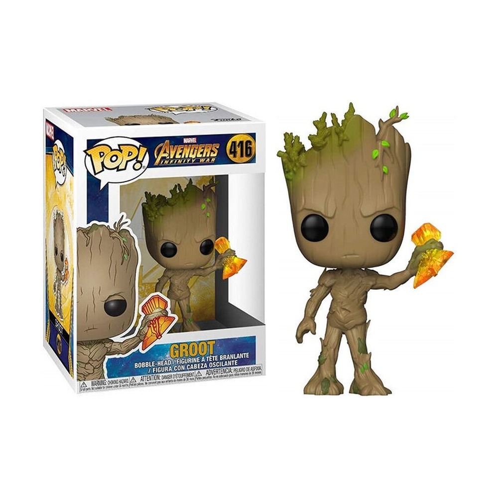 FUNKO POP! MARVEL VENGADORES: INFINITY WAR - GROOT CON ROMPETORMENTAS, 35773, Nº 416, TIENDA CON LICENCIA OFICIAL, FIGURA, JUGUETE, CABEZÓN, VINILO, MUÑECO, PELÍCULA, AVENGERS, GUARDIANES DE LA GALAXIA