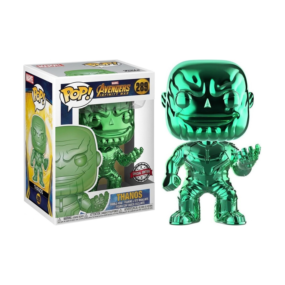 FUNKO POP! MARVEL VENGADORES: INFINITY WAR - THANOS CROMA VERDE EXCLUSIVO, 36218, Nº 289, TIENDA CON LICENCIA OFICIAL, FIGURA, JUGUETE, CABEZÓN, VINILO, MUÑECO, SUPERHÉROES, PELÍCULA, COMICS, AVENGERS