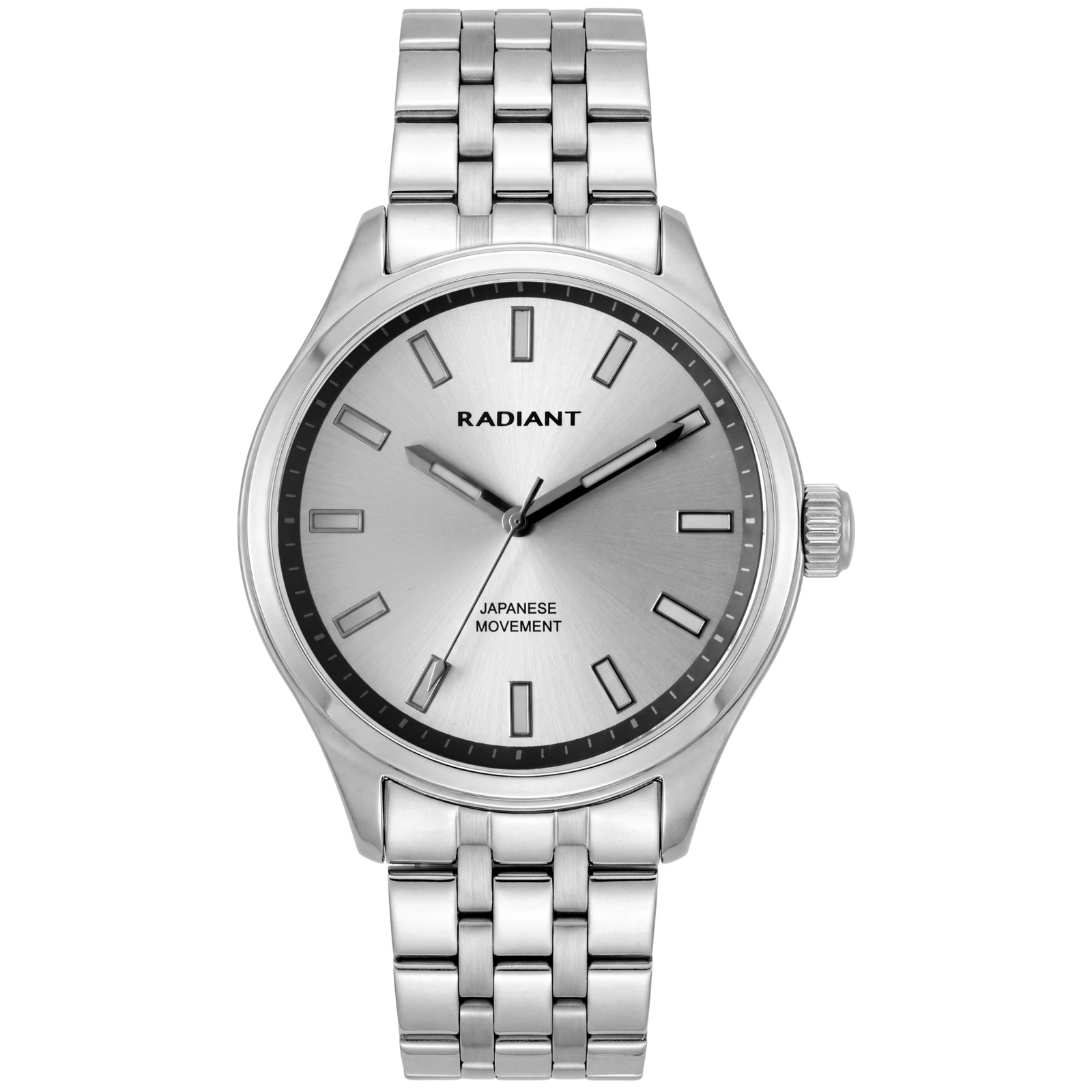 Radiant Reloj Hombre Caja De Metal Pulsera Acero De Color Plateado/gris Resistente Al Agua 5 Atm Ram101201