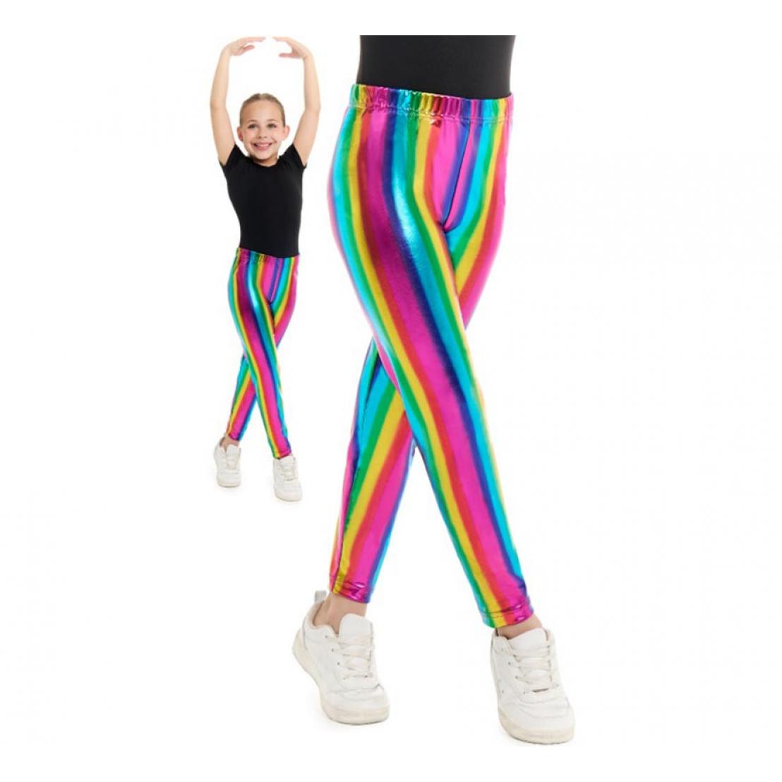 Partilandia Leggins metalizados Arcoíris para niña