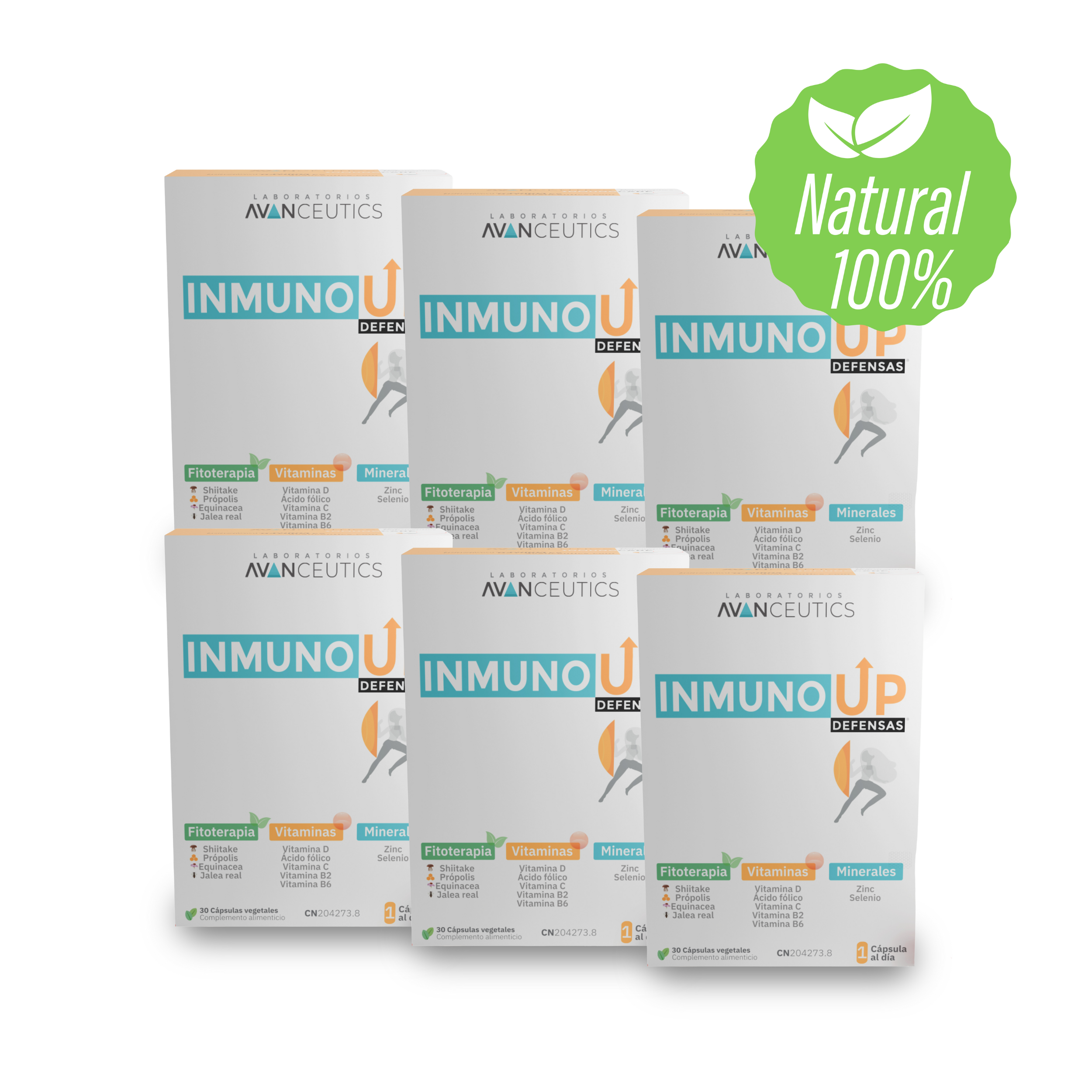 Avanceutics InmunoUp - Complemento alimenticio, vitaminas naturales, inmunidad, vitamina c, vitamina b