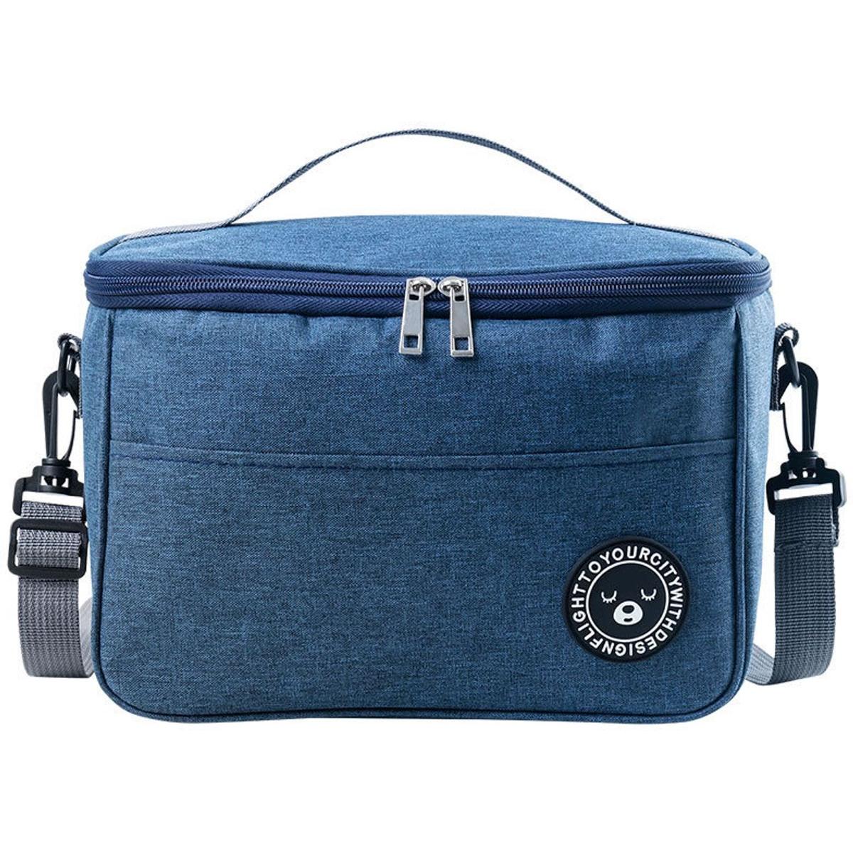 koeltas，Geïsoleerde lunchtas, geïsoleerde lunchbox, draagbare geïsoleerde lunchtas voor op reis en picknicks, marineblauw, 29*20*22 cm