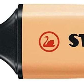 Stabilo boss 70 pastel marcador fluorescente - trazo entre 2 y 5mm - recargable - tinta con base de agua - color naranja palido (10 uds)