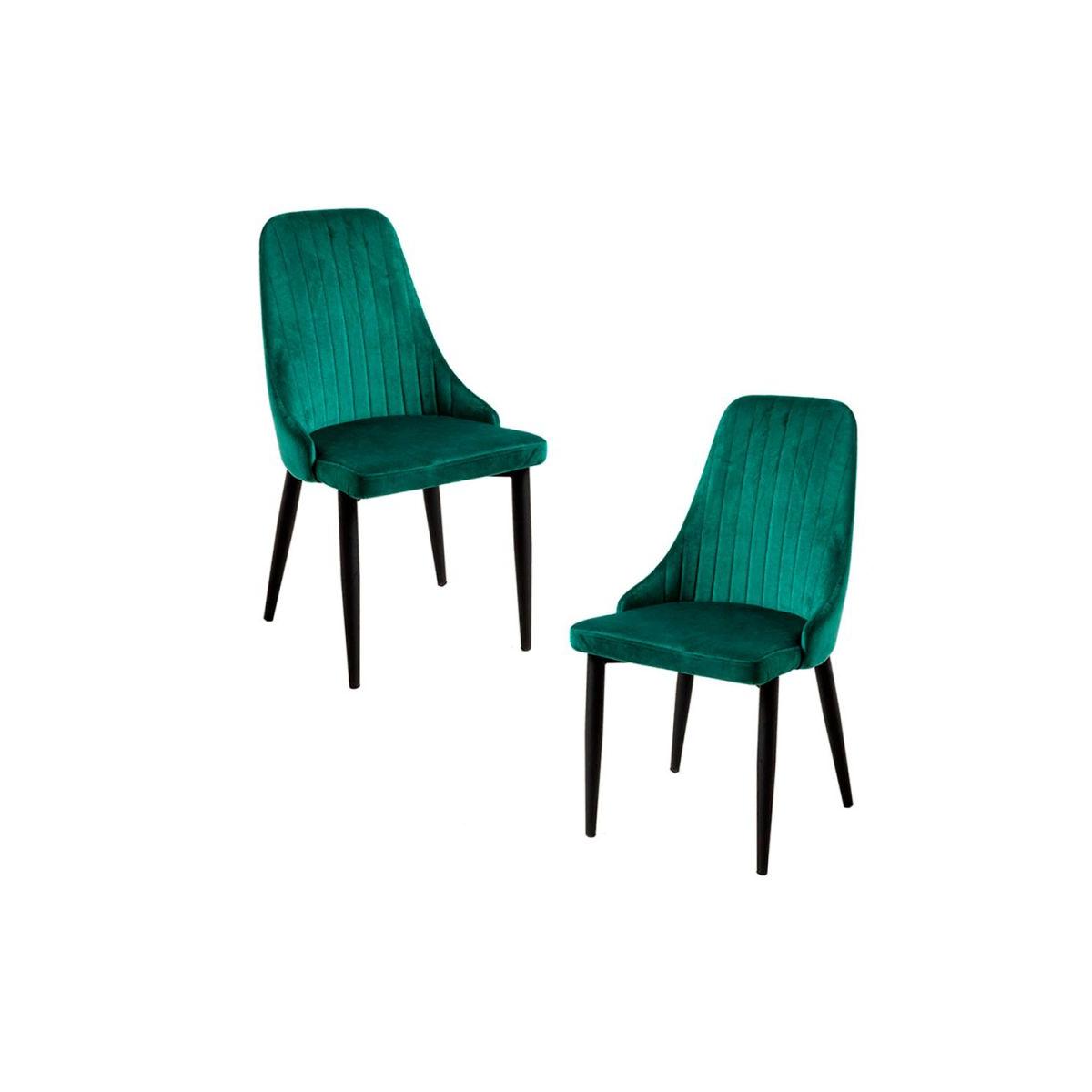 Regalos Miguel - Packs Sillas Comedor - Pack 2 Sillas Kan Terciopelo - Gris