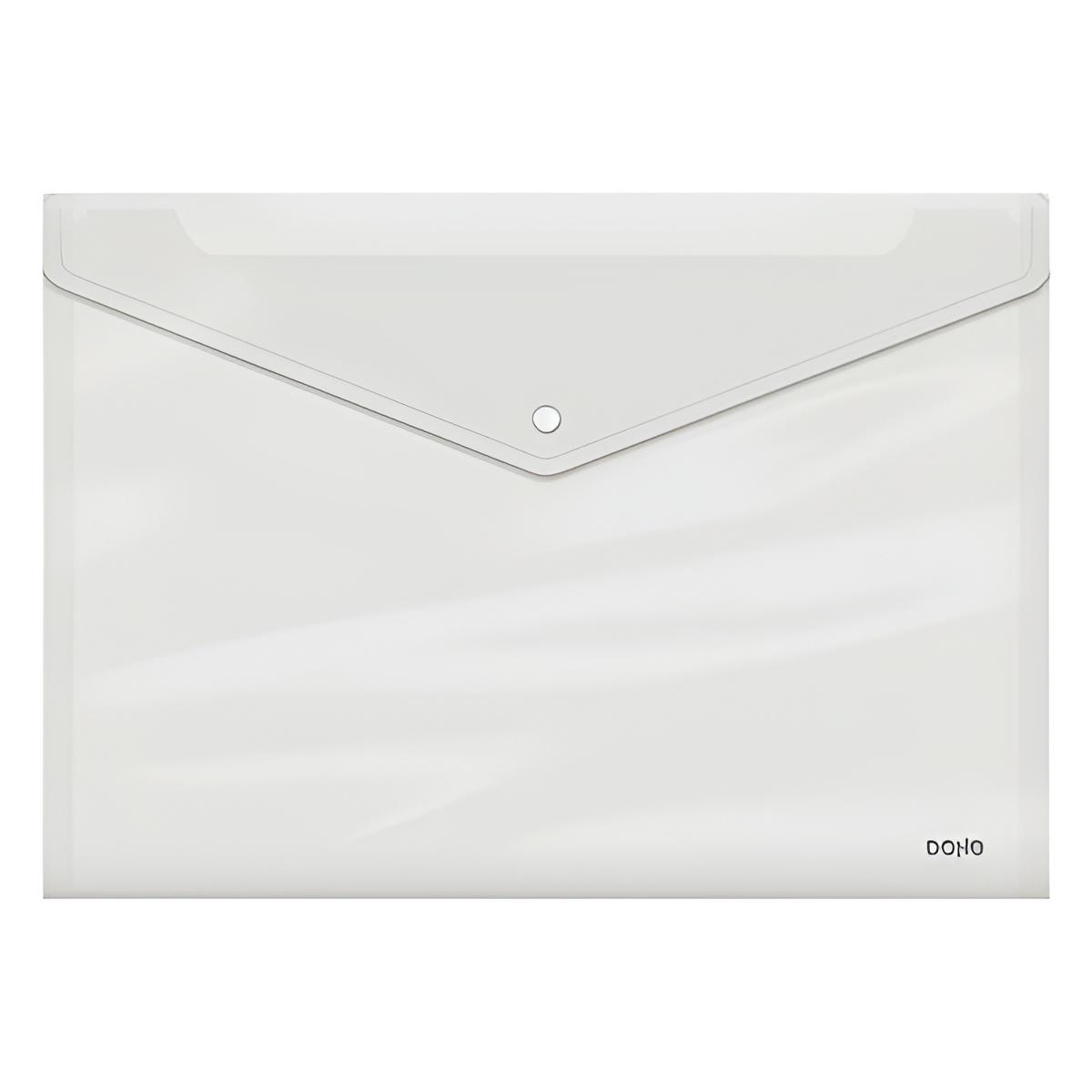 Dohe carpeta a5 apaisada - 210x148mm - apertura superior y cierre broche automatico - fabricada en polipropileno cristal de 150 micras (10 uds)