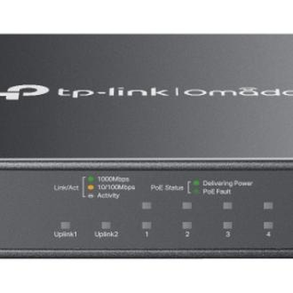 TP-Link - Switch gestionado ES210GMP con 10 puertos Gigabit, 8 puertos PoE+ (123 W), gestión en la nube y sin ventilador para redes profesionales