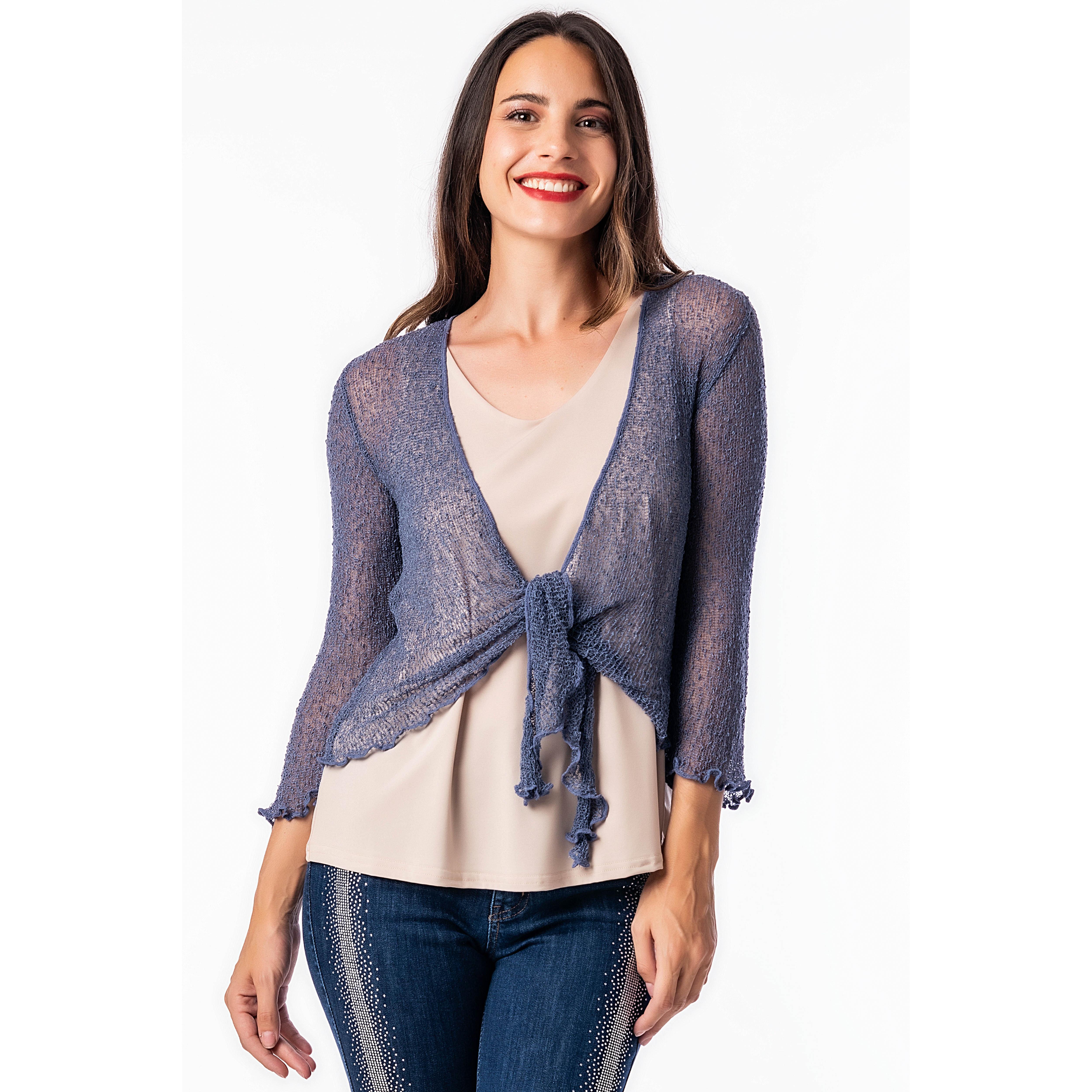 Top Bolero – Masquenada - Torera Color Azul Azafata - Talla Unica