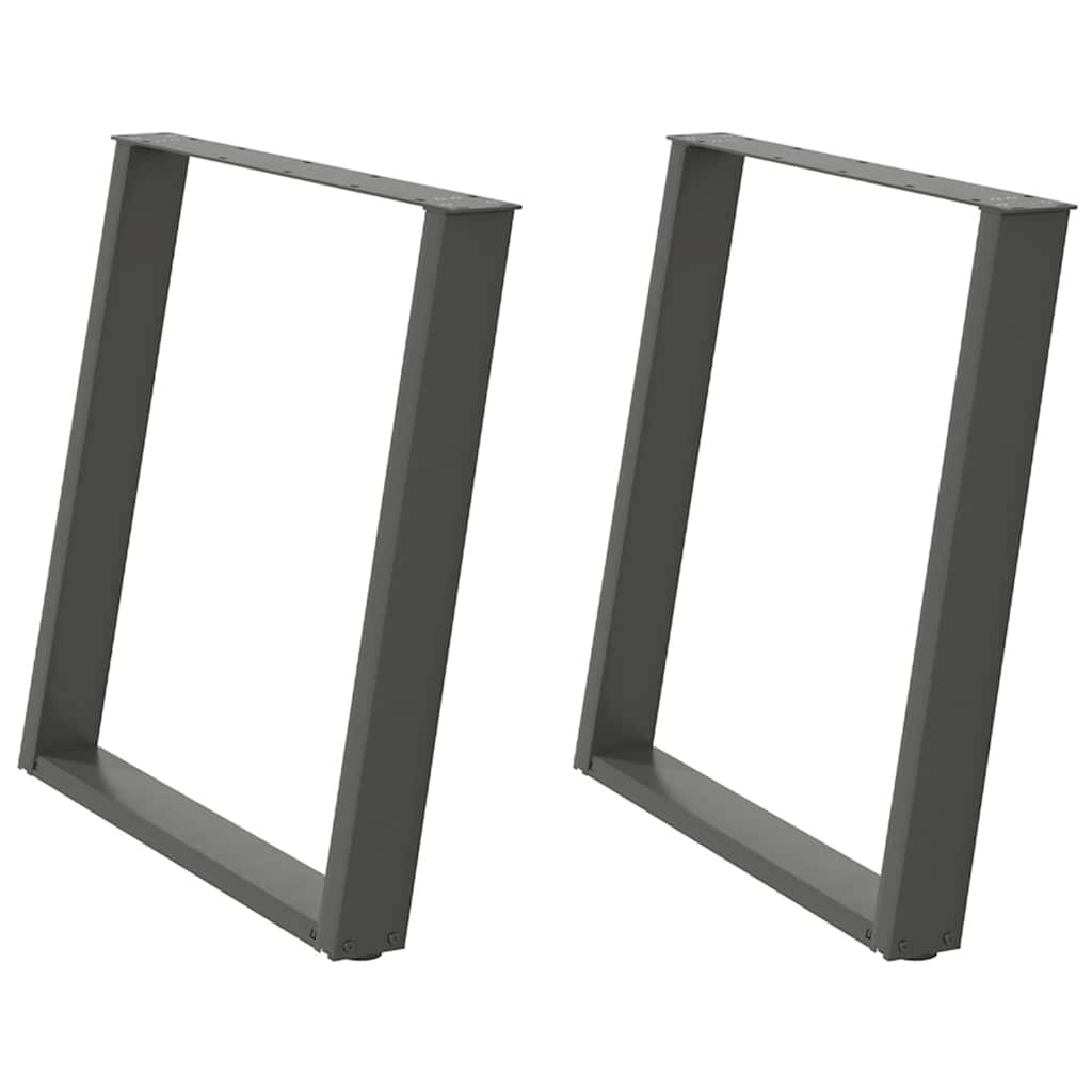 vidaXL Patas para mesa de comedor en forma de U (2 unidades) 80 x (72-73) cm, acero