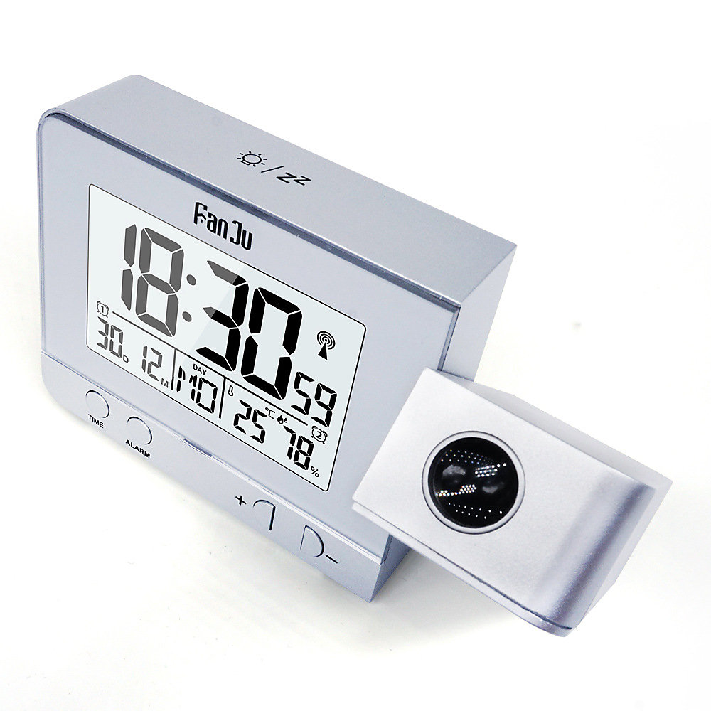 CA Reloj despertador digital con proyección de temperatura y hora