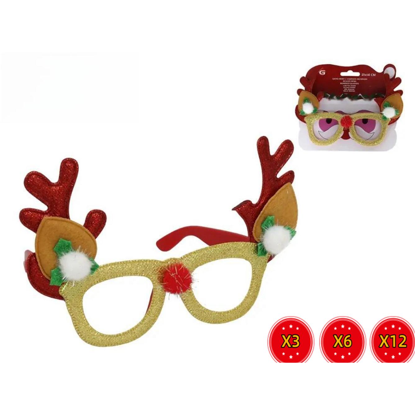 Gafas Led Nochevieja 2024 para Photocall Navidad Fin de Año, Gafas de Plástico Navidad con Luz para Disfraces de Año Nuevo,