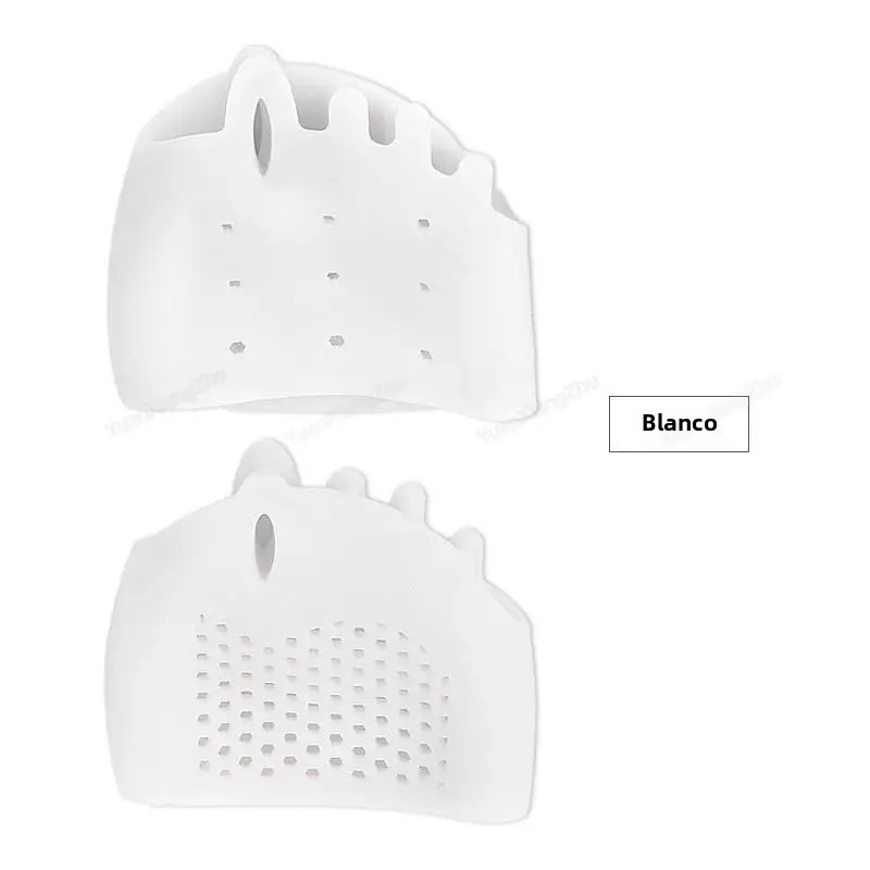 TK 1 Par De Almohadillas De Gel De Silicona Para Mujer Pads Metatarsales Cinco Agujeros Cubiertas De Pie Antes Del Dedo Separador De Herramientas De Cuidado Del Pie