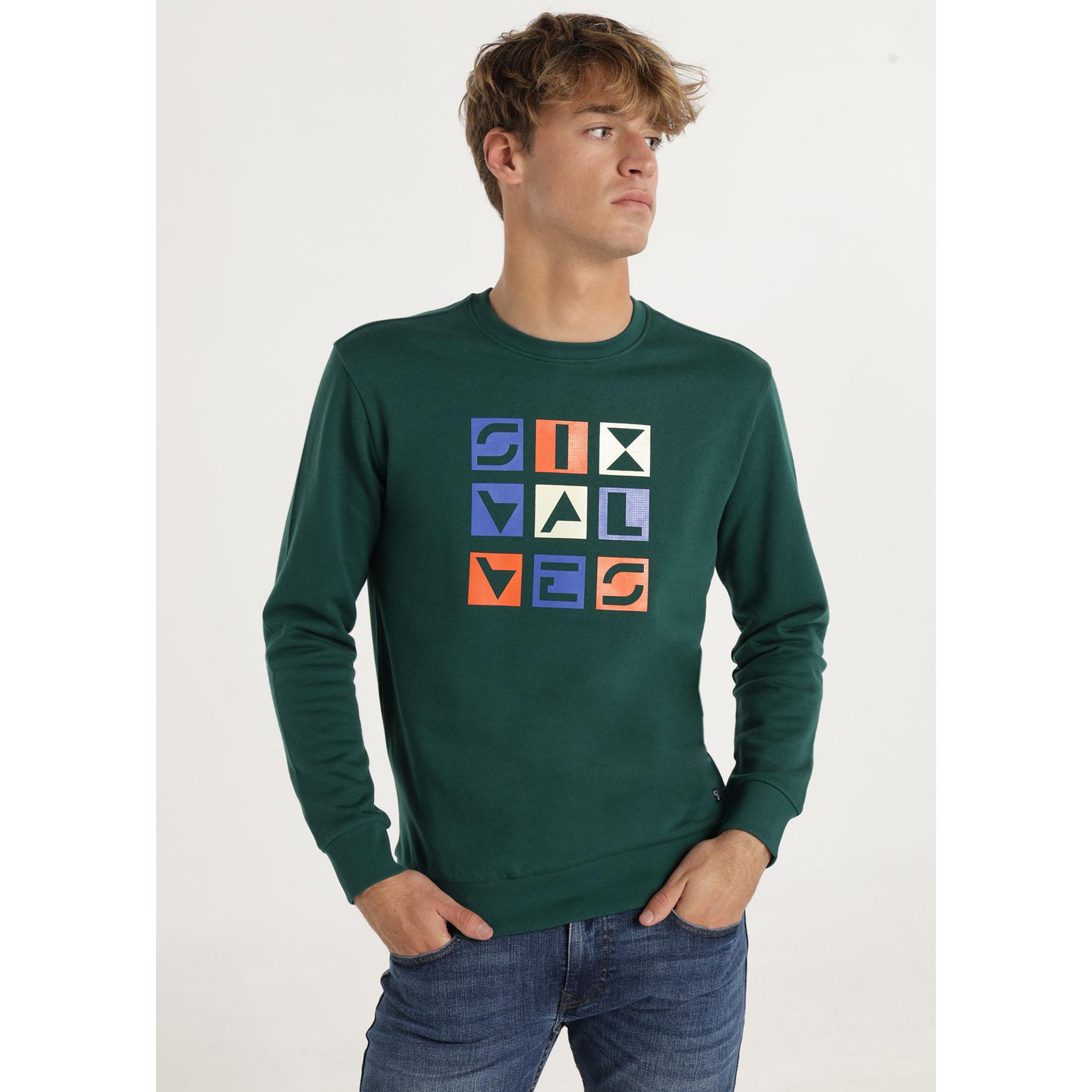 SIX VALVES - Sudadera sin capucha con grafica sopa de letras