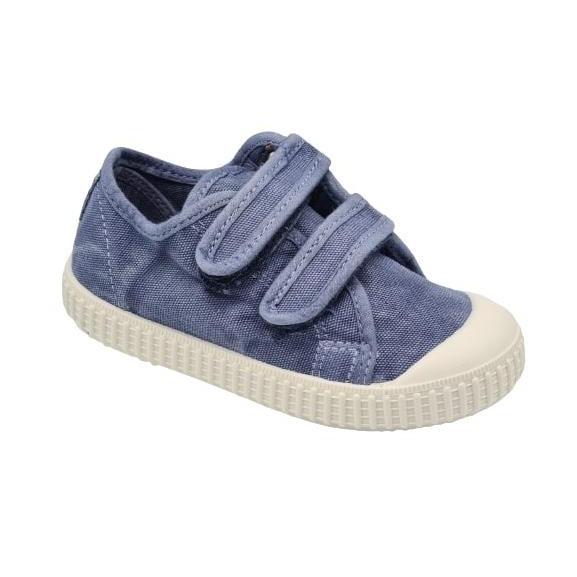 Zapy - Zapatillas de lona con puntera Zapy N30300 para niñas, cómodas y versátiles en blanco, azul marino, azul jeans, rojo o mostaza