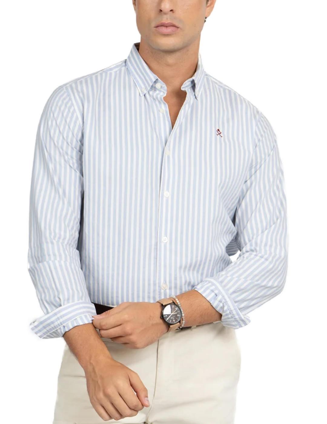 Camisa Harper&Neyer Hampton azul rayas para hombre