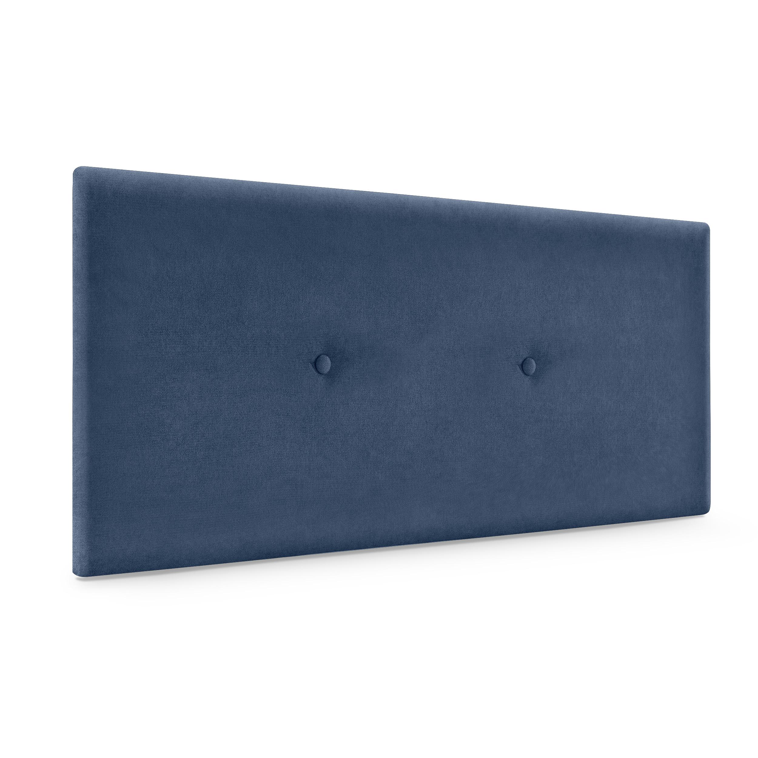 DHOME Cabecero de Polipiel o Tela Acualine Liso con Botones Tapizado Colores Cabezal Lujo Cama Dormitorio Moderno Acolchado (Azul Tela)