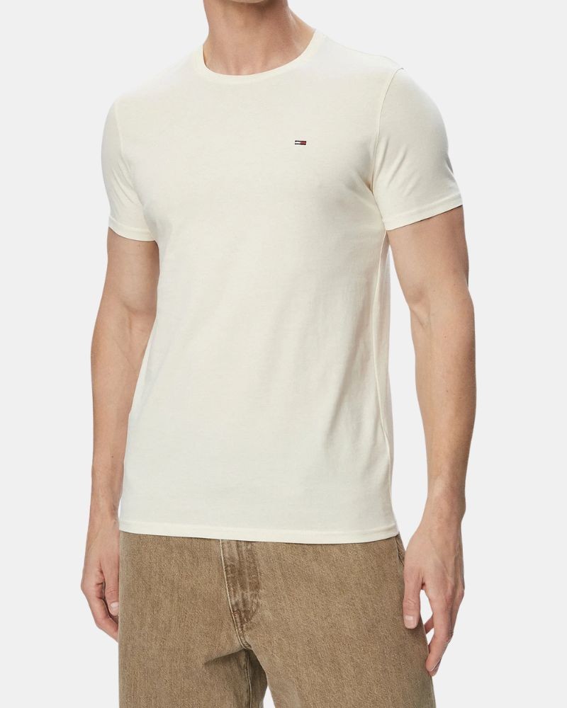 TOMMY HILFIGER DM0DM04411AEF Camisetas Manga corta Hombre Beige