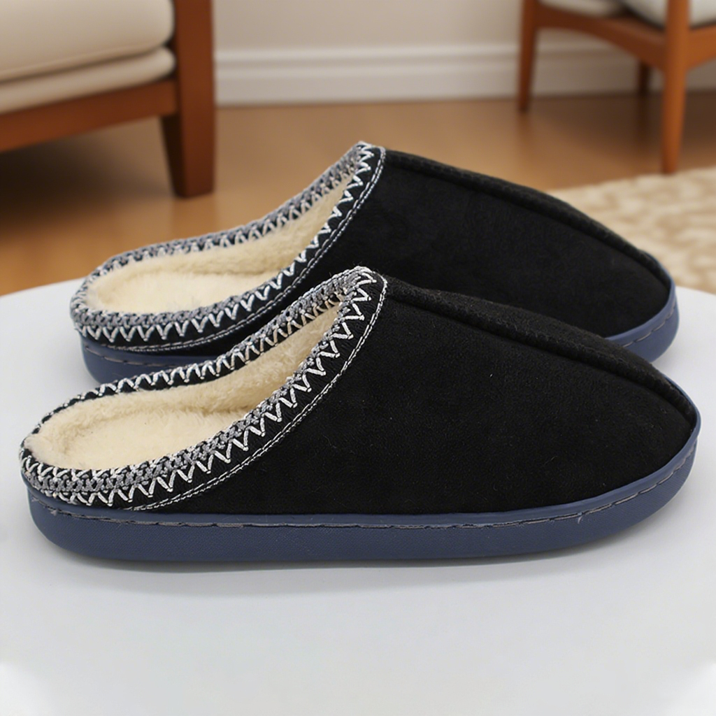 TK Pantuflas De Algodón Para Otoño E Invierno Con Suela Gruesa Antideslizante Para Parejas Calientas Y Suaves Con Lining De Poliéster