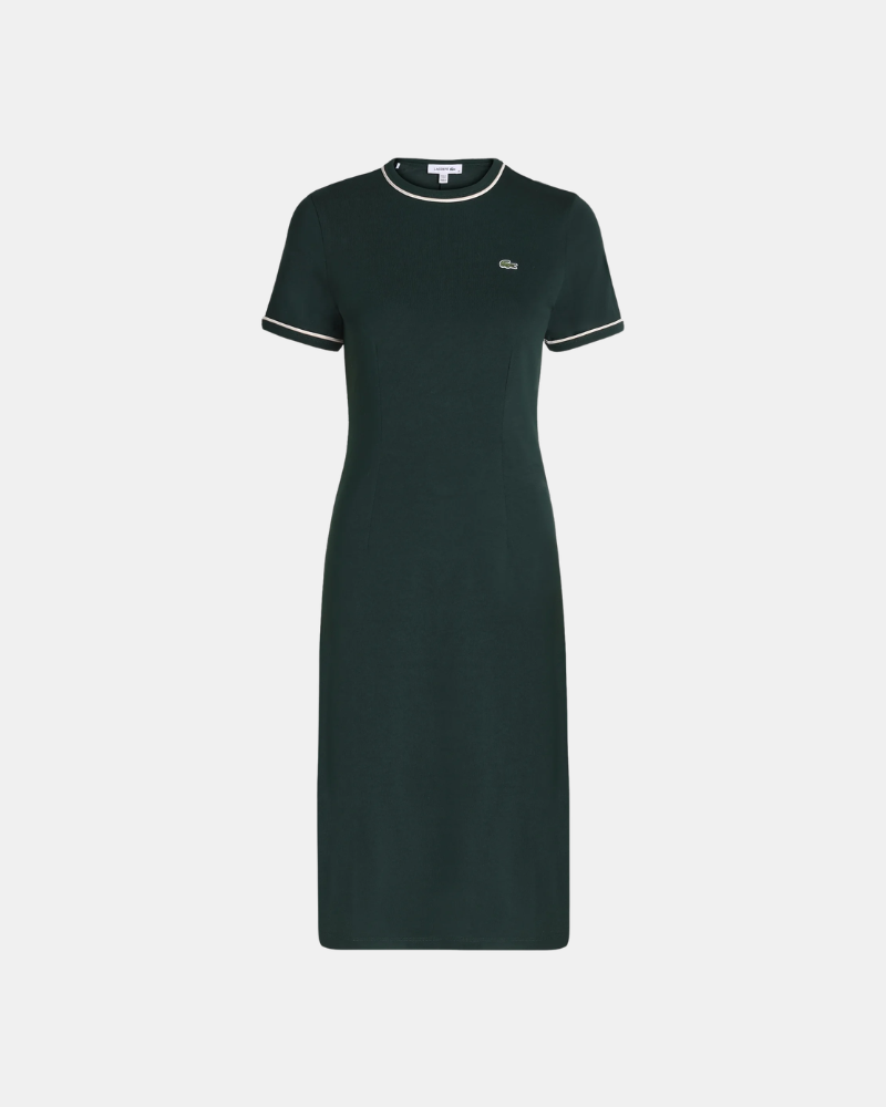 Lacoste EF9855 Vestidos  Manga corta Mujer Verde