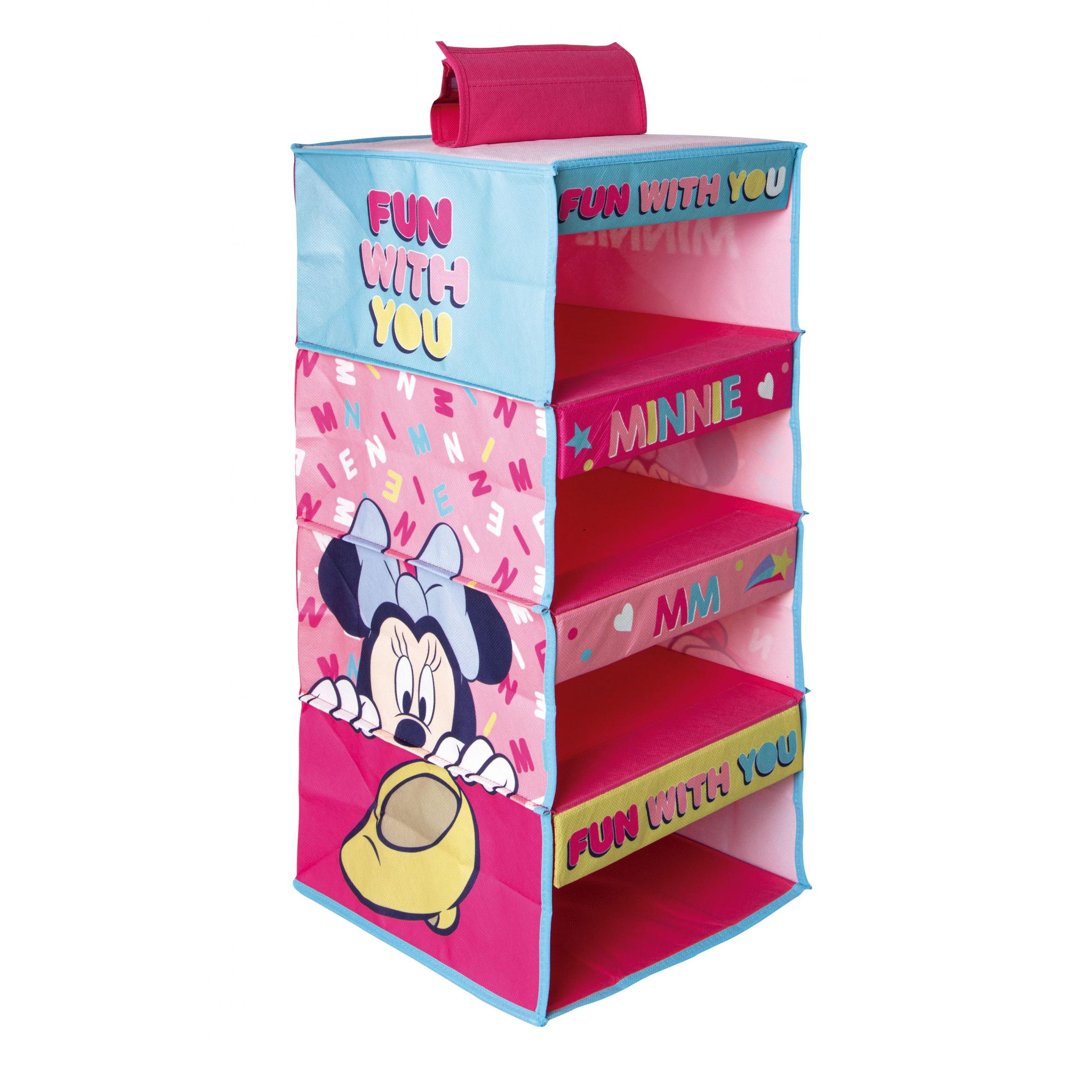 Arditex Organizador Armario 4 huecos  29 x 28 x 65 cm Minnie Mouse