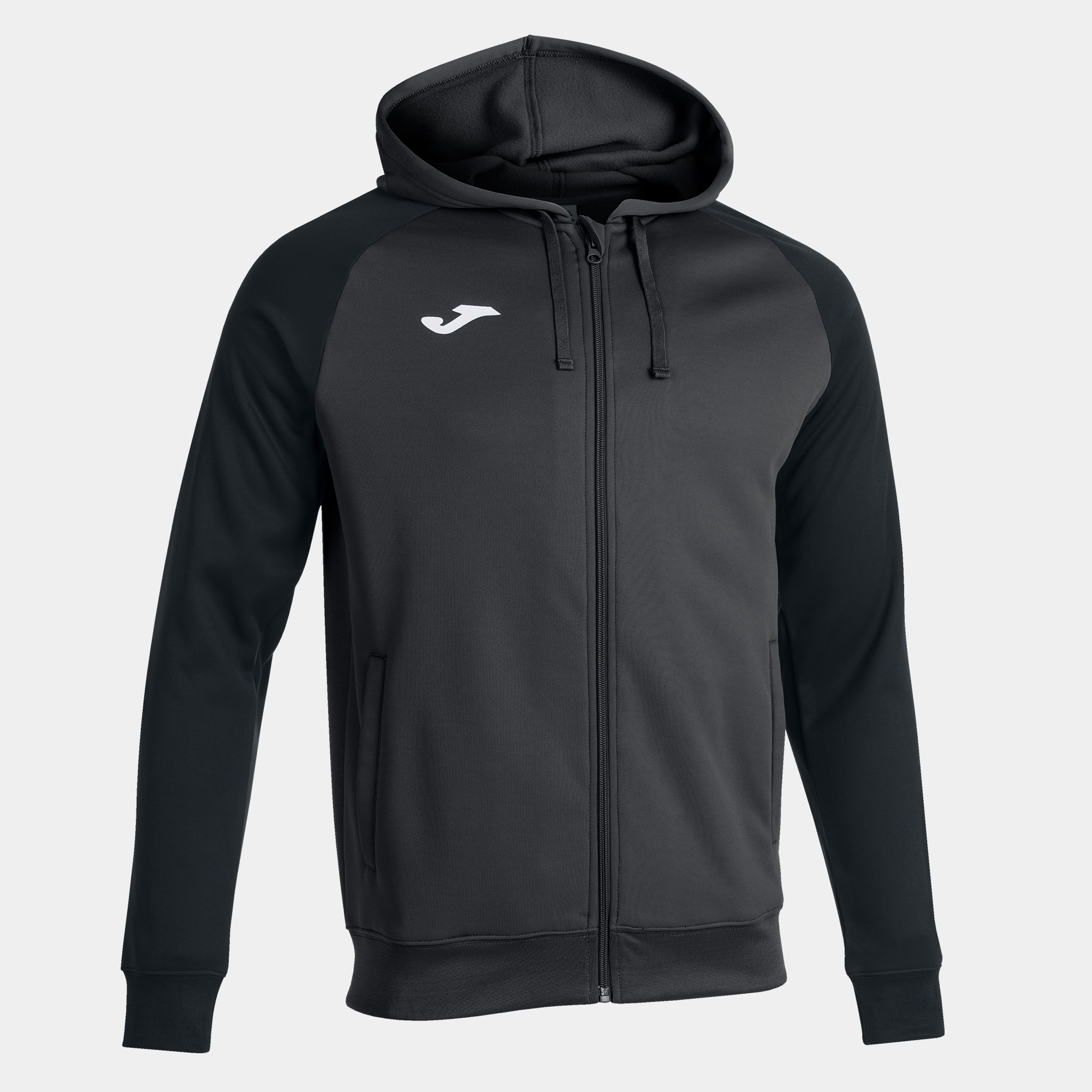 JOMA CHAQUETA CON CAPUCHA ACADEMY IV ANTRACITA NEGRO Talla 2 (8XS) Niño Junior