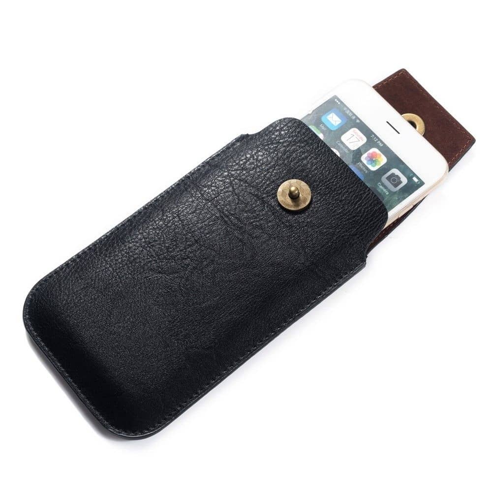 DFV mobile - Nuevo Diseño Funda Piel Estuche Cinturón Vertical con Cierre Magnético para vivo V20 Pro (2020) - Negra