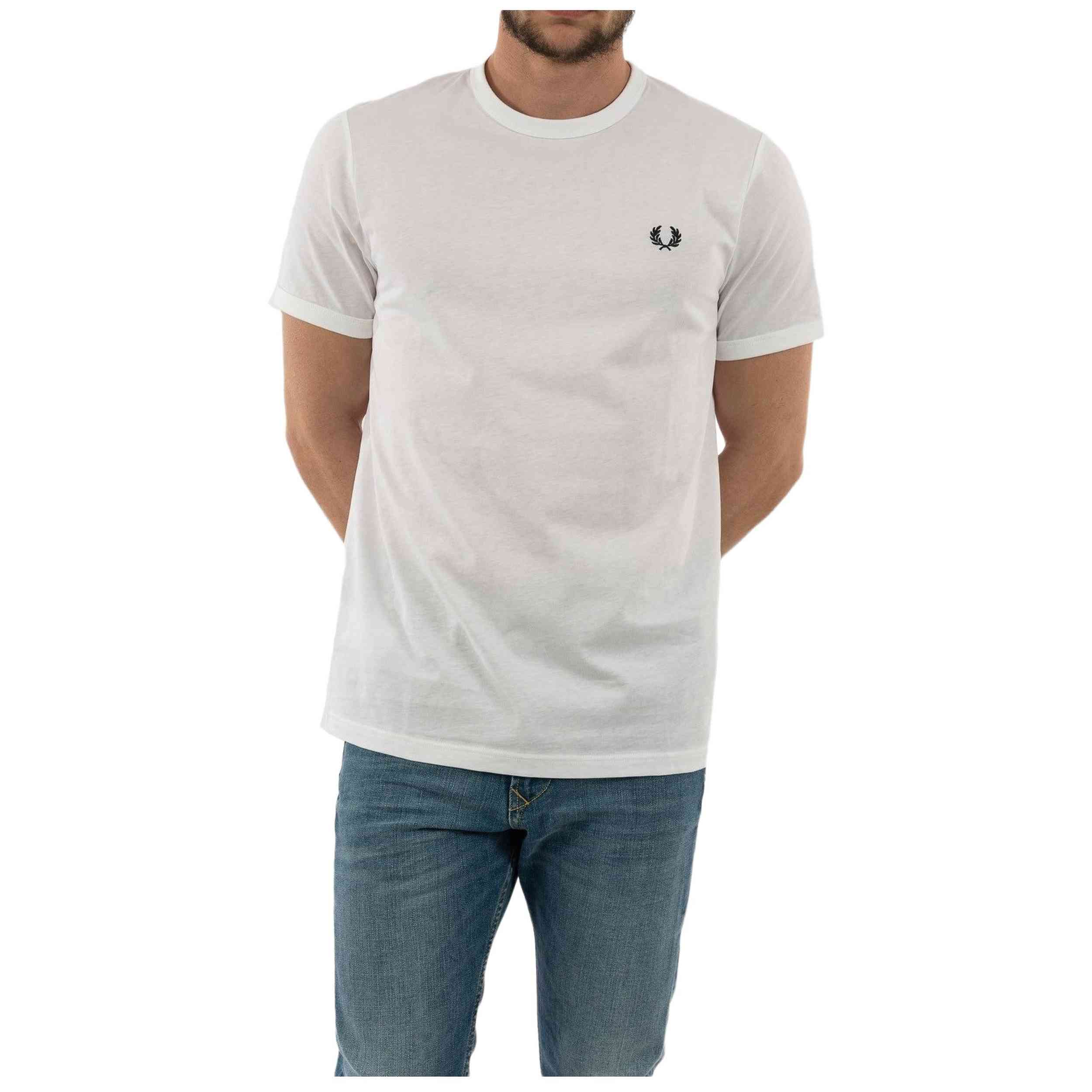 Camiseta De Manga Corta Fred Perry modelo M3519RINGER-L para Hombre en color Blanco