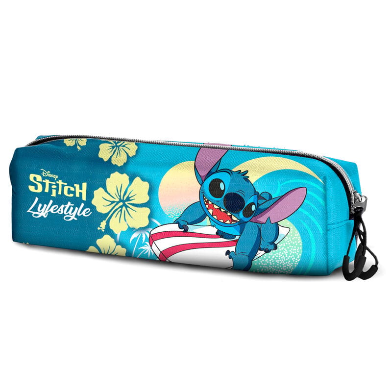 Portatodos Disney Lilo y Stitch, Estuches Escolares con Cremallera, Material Ripstop Resistente y Repelente a Líquidos, Varios Compartimentos, para Colección Infantil y Regalo