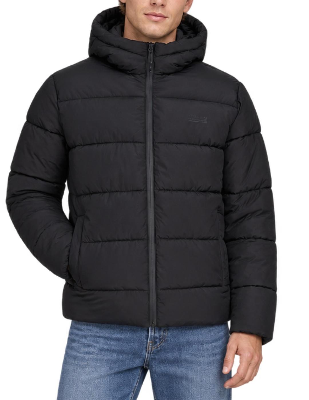 Chaqueta Jack&Jones Freddie negra con capucha para hombre