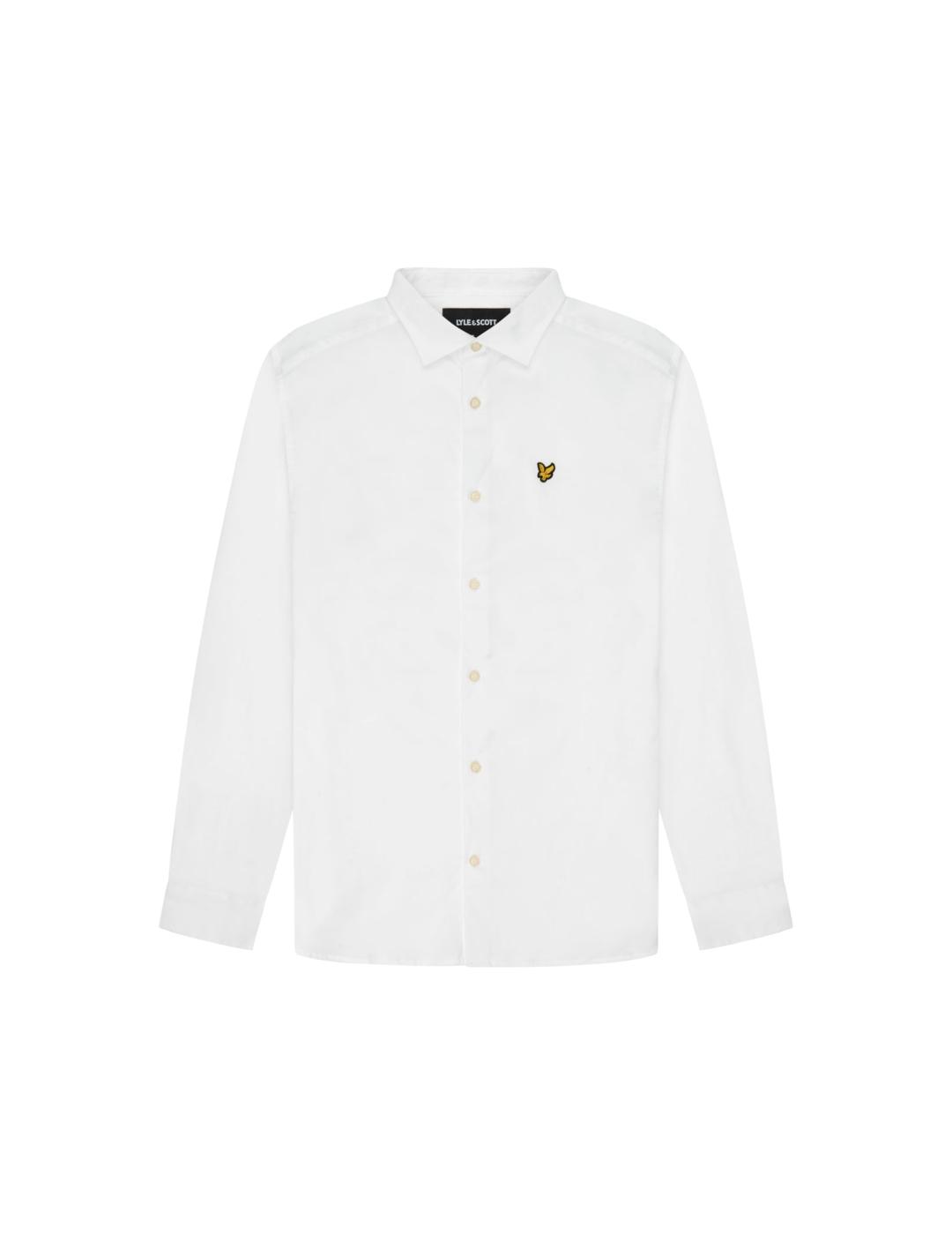 Camisa Lyle & Scott Blanca Slim Fit para Hombre