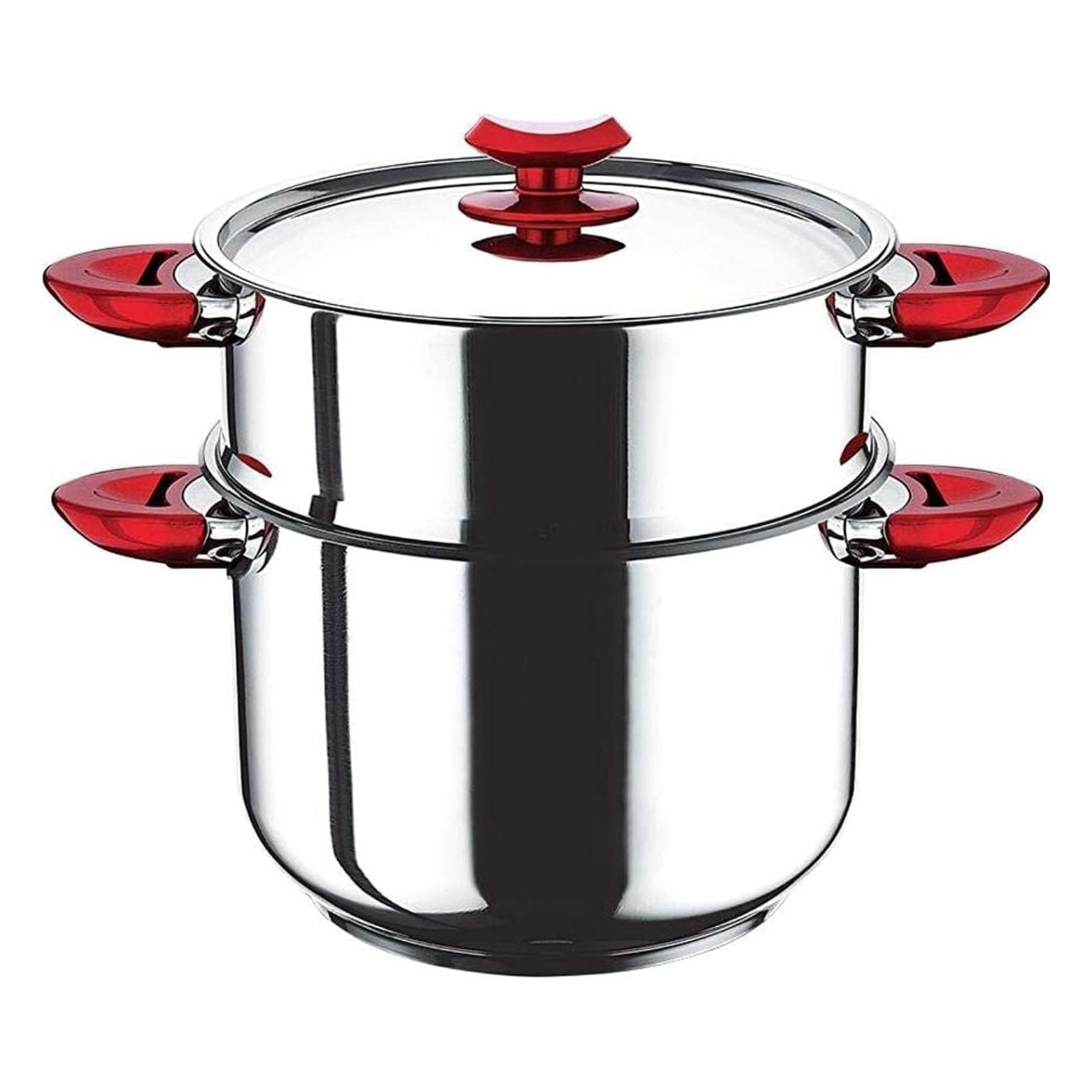 Ollas - 16 L - Cous Cous Con Recubrimiento De Piedra - 16 LITROS - SHIRO - OLLA CUSCUSERA - VAPORIZADOR - CUSCÚS - APTA INDUCCION - CRISTAL - INOX  - OLLA VAPORERA
